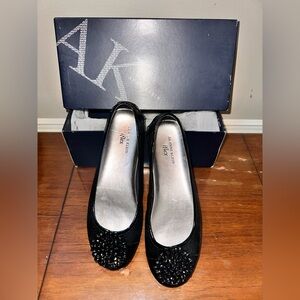 Anne Klein Black Embellished Flats